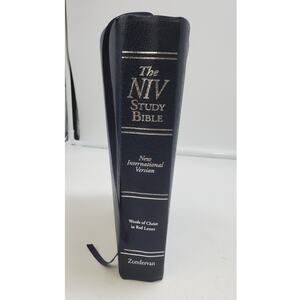 NIV Study Bible, New International Version Blue Leather Indexed 1995 Zondervan